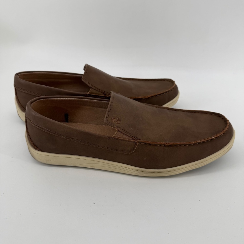 IZOD Seapoint Mens 11‎ Tan Slip On Loafers Memory Foam 1861593